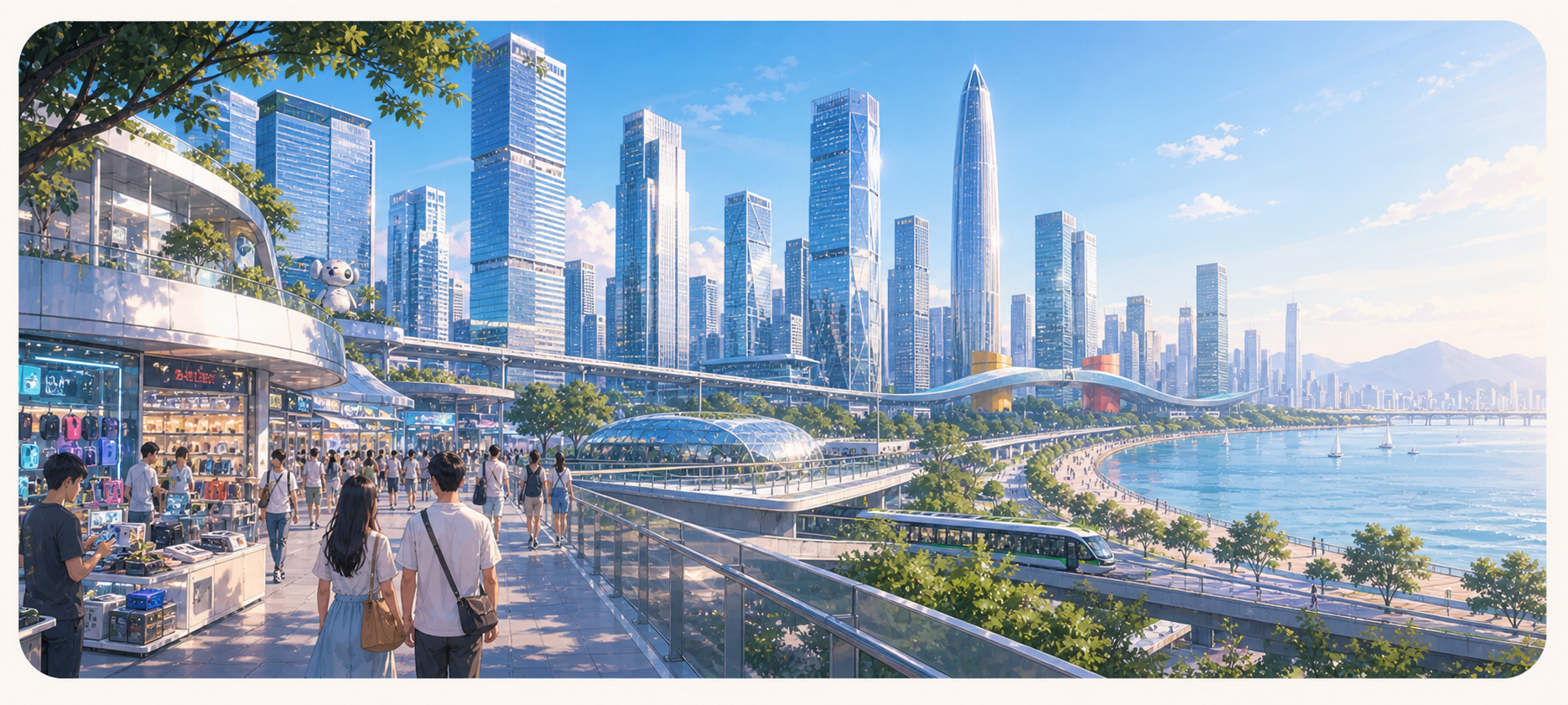 深圳科技感城市路线：高楼、湾区和电子市场怎么安排