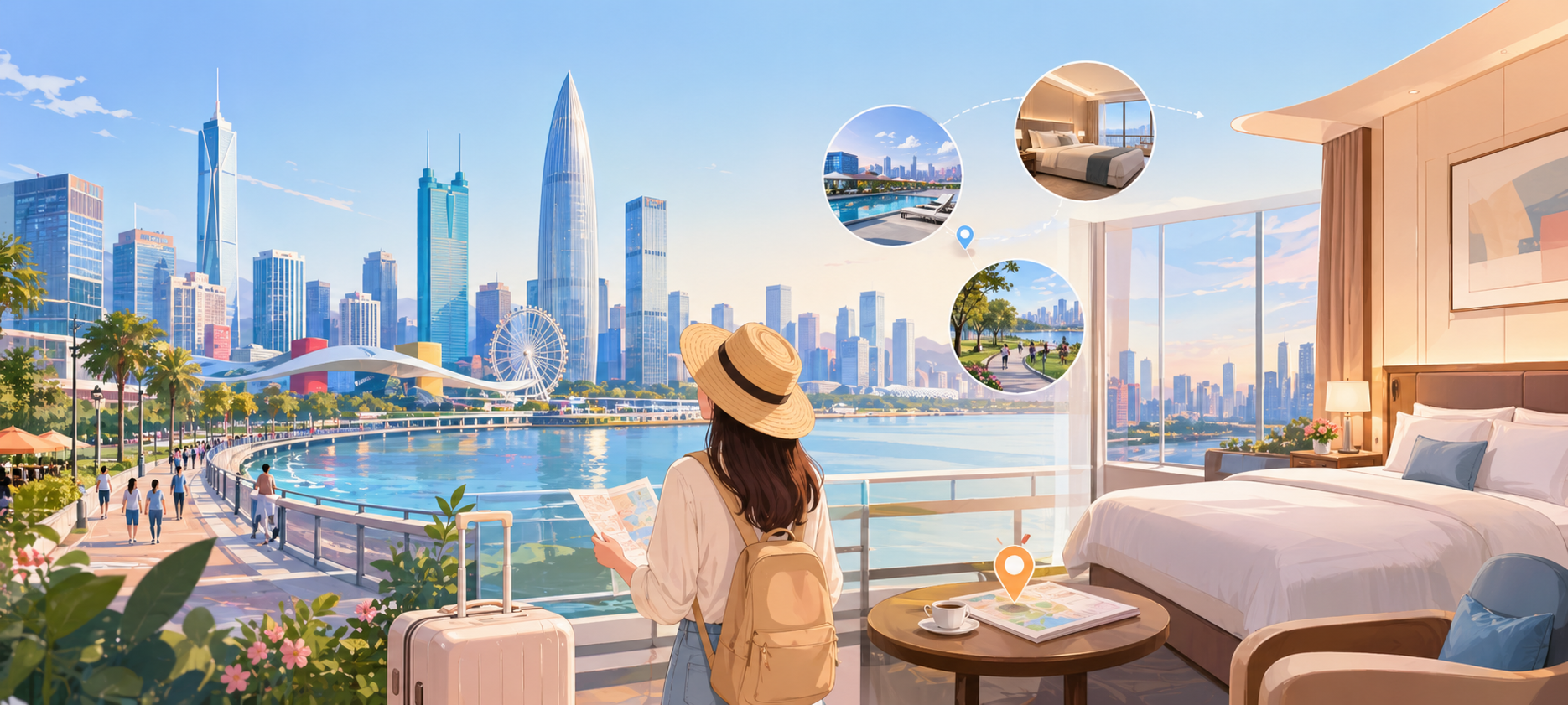 深圳两天一晚住哪里？适合第一次来的酒店区域