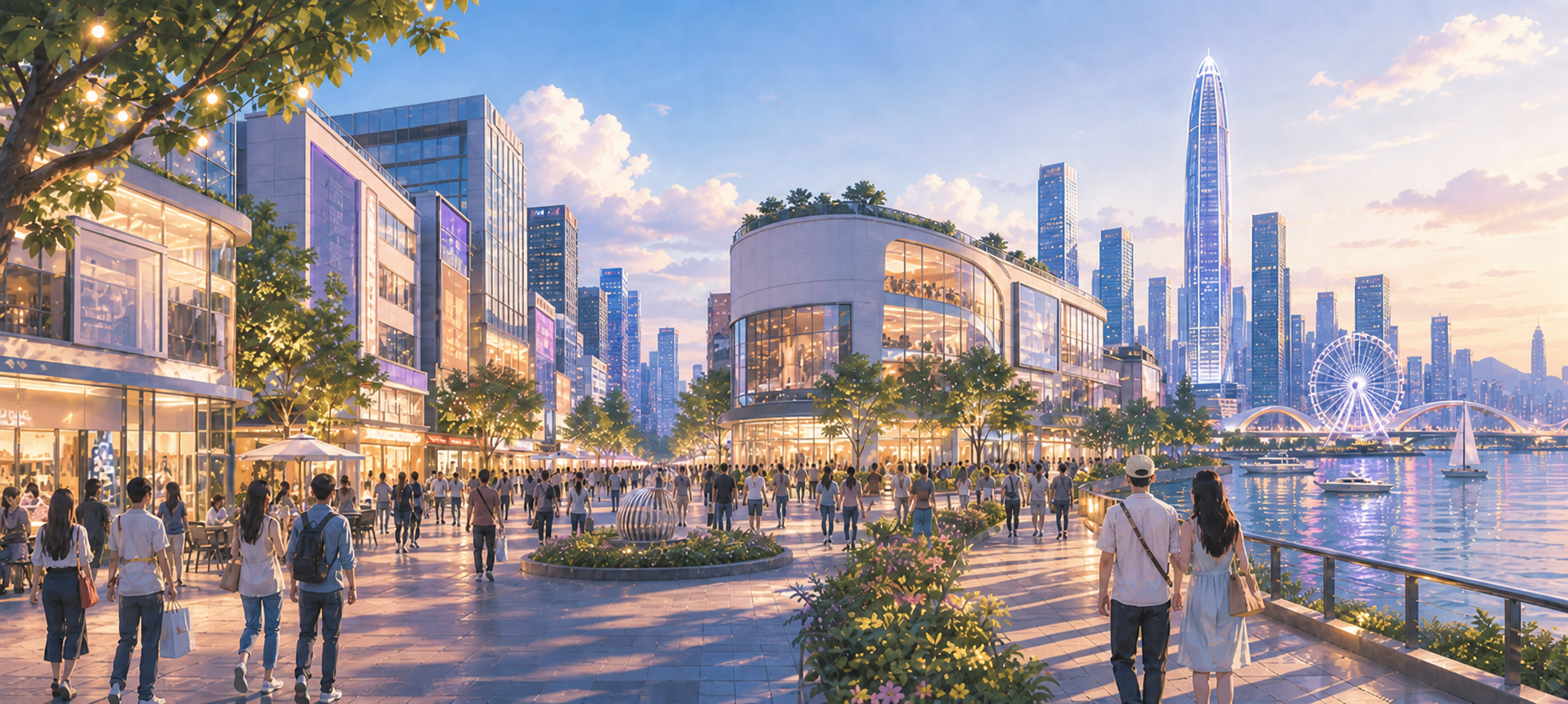 深圳购物和城市街区怎么选？华强北、东门、COCO Park和欢乐港湾